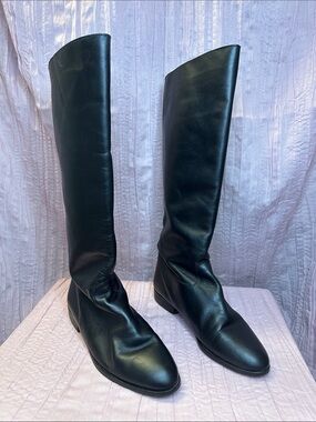 G. H. Bass Black Leather Vintage Riding Boots